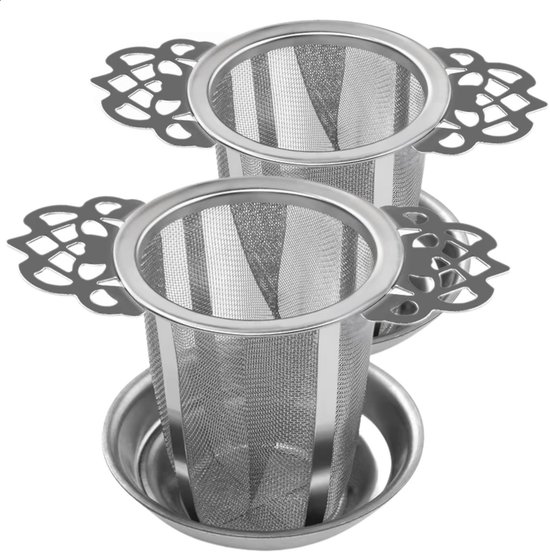 Theefilter rvs met tip voor in een glas of mok kopen? Ook handig voor horeca. - Thee van de Markt