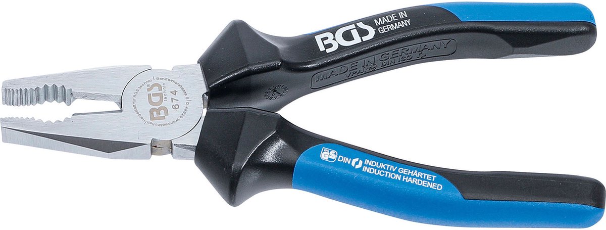 BGS Combinatietang met afgeschuinde neus en kniptang 180 mm - 674