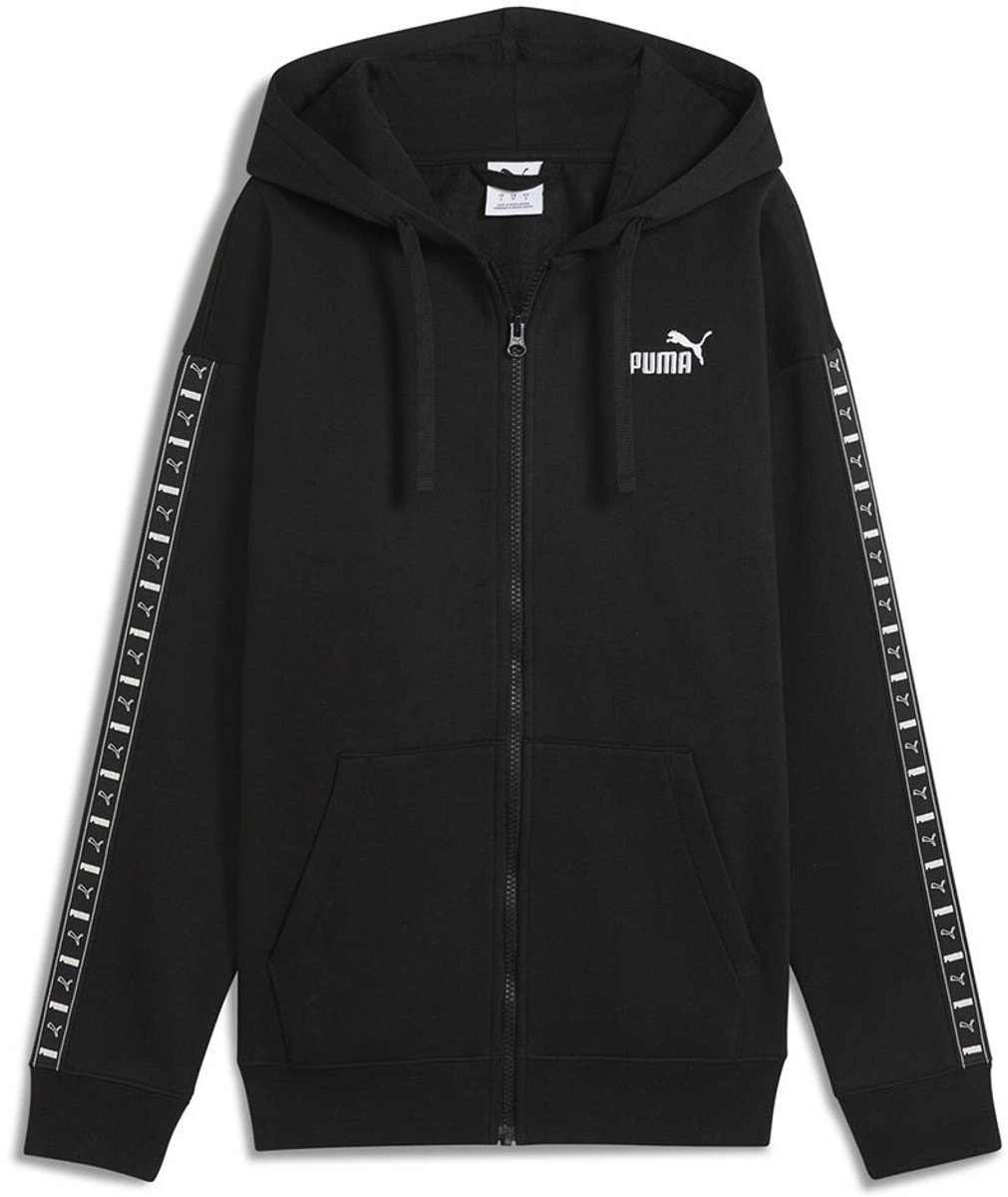 Puma Ess Tape Relaxed Fit Sweatshirt Met Rits L Vrouw Zwart