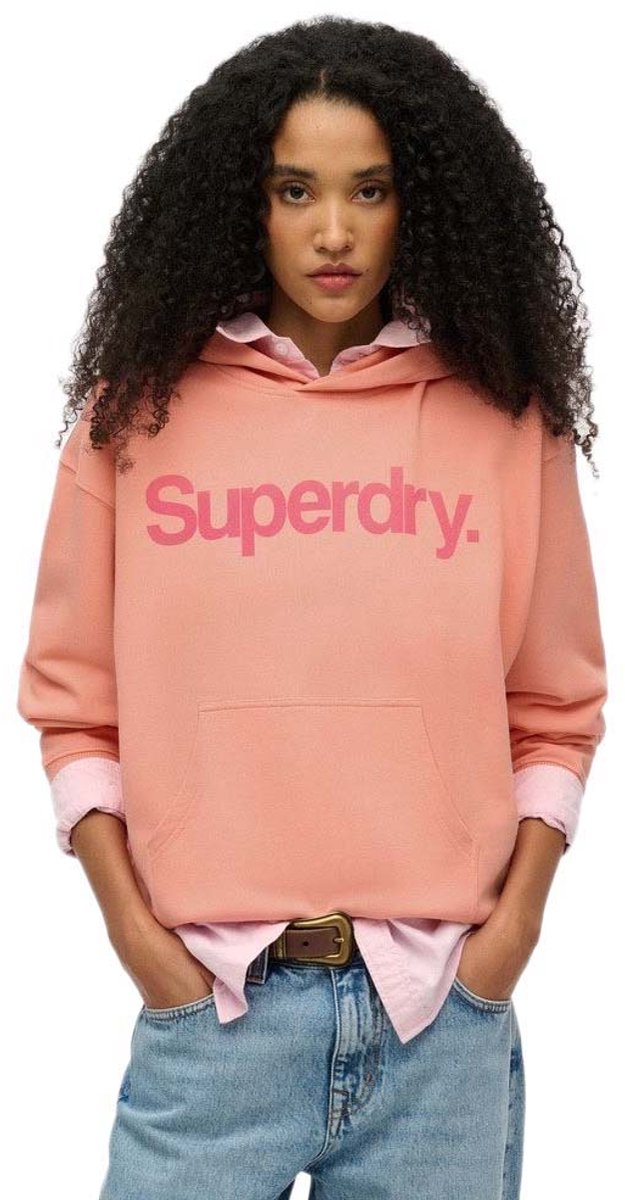 Superdry Core City hoodie met logo Dames Hoodies Roze