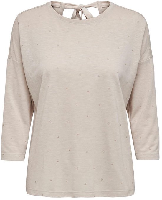 Only Isabella T-shirt à manches longues Beige M Femme