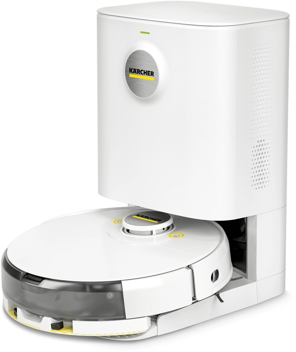 Kärcher RCV 5 Comfort Robotstofzuiger met dweilfunctie - Inclusief automatisch afzuigstation - LiDAR navigatie - 85 m²/u - Zuigkracht 5000 Pa - Looptijd accu 120 min - 66 dB(A) - App bediening - Tapijtsensor