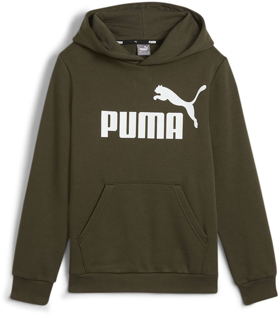 Puma Ess Big Logo Hoodie 4-5 Years Jongens Olijf