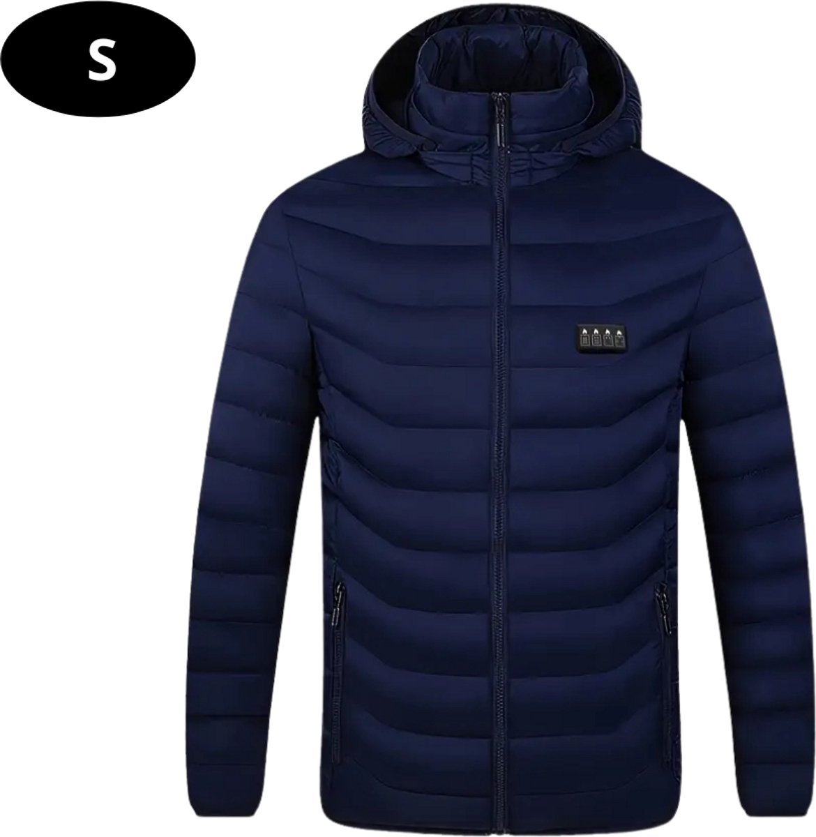 Nivard Verwarmde Jas Heating Jacket Thermo Jas Elektrische Kleding Jas Met Verwarming Met Capuchon Heren Blauw