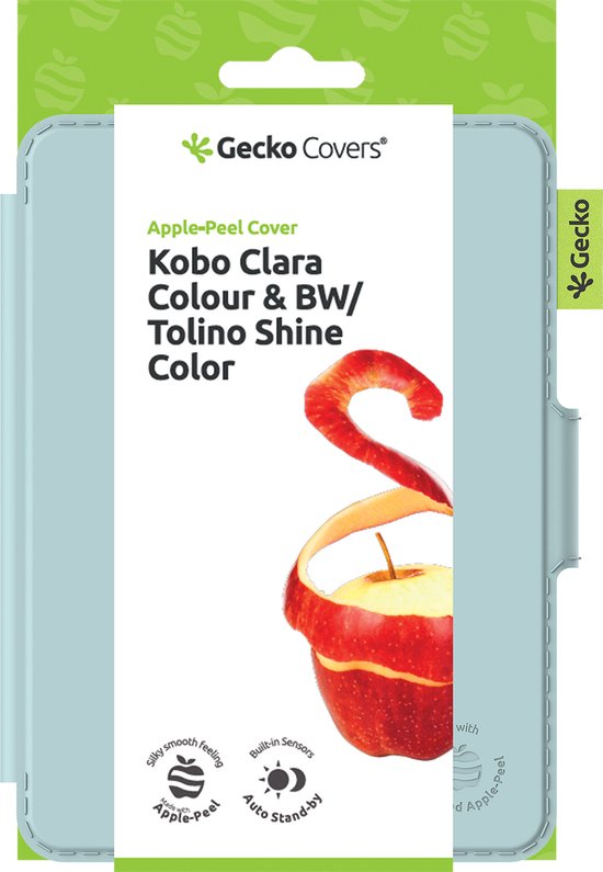 Gecko Covers Apple-Peel Cover Hoes geschikt voor Kobo Clara Colour / Kobo Clara BW / Tolino Shine Color - E-reader Hoes - Slaap/Wake functie - Dawn van Gecko Covers — afbeelding 2