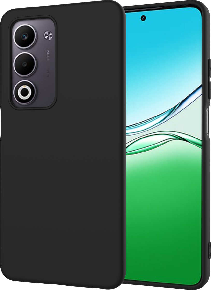 Cazy hoesje geschikt voor Oppo A5m Hoesje Siliconen - Flexibele Case - Zwart
