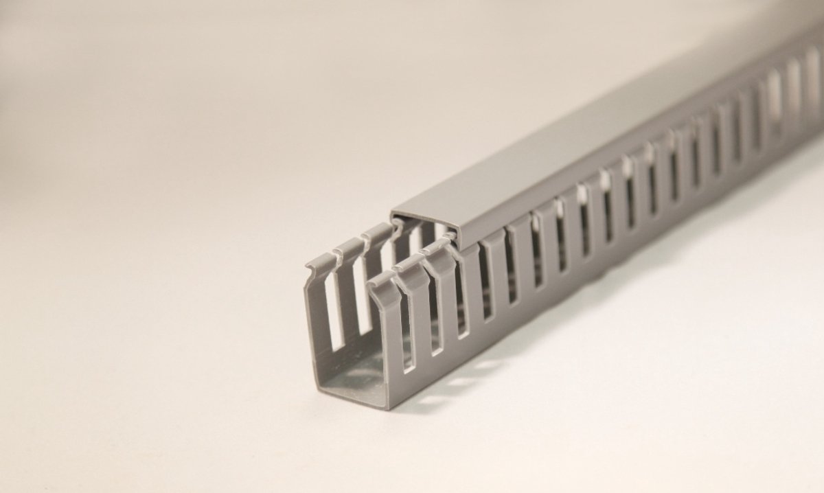 Bedradingskoker/ kabelgoot 25x40mm 2X 1 Meter grijs