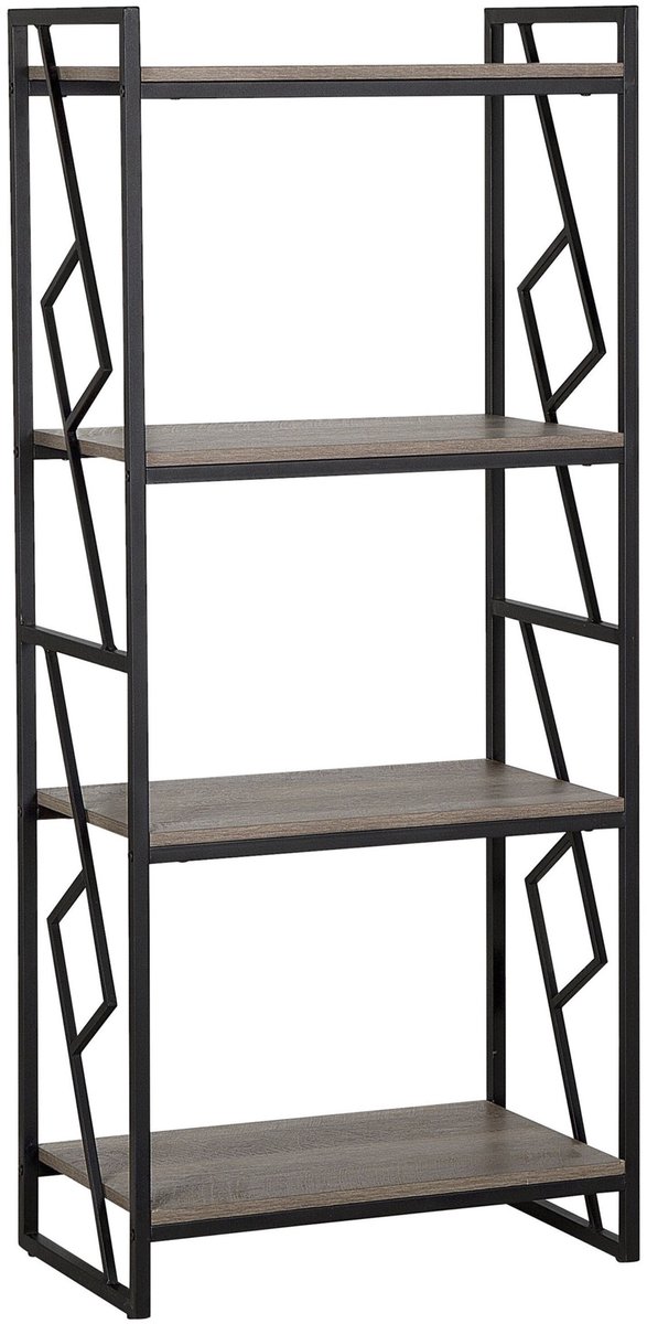 Beliani FORRES - Boekenkast - 4 planken - Donkere houtkleur - Spaanplaat Bruin
