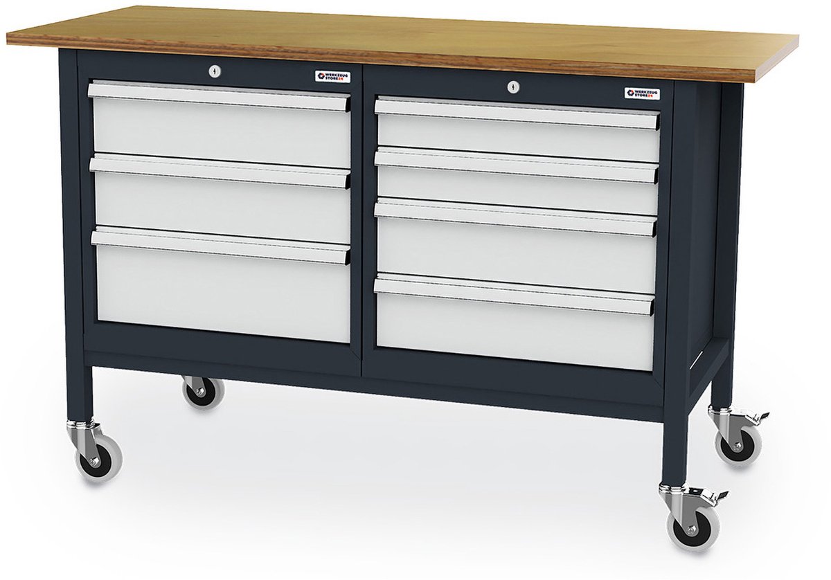 WS24 Mobiele box-type werkbank B x D x H 1.500 x 600 x 960 mm - W...