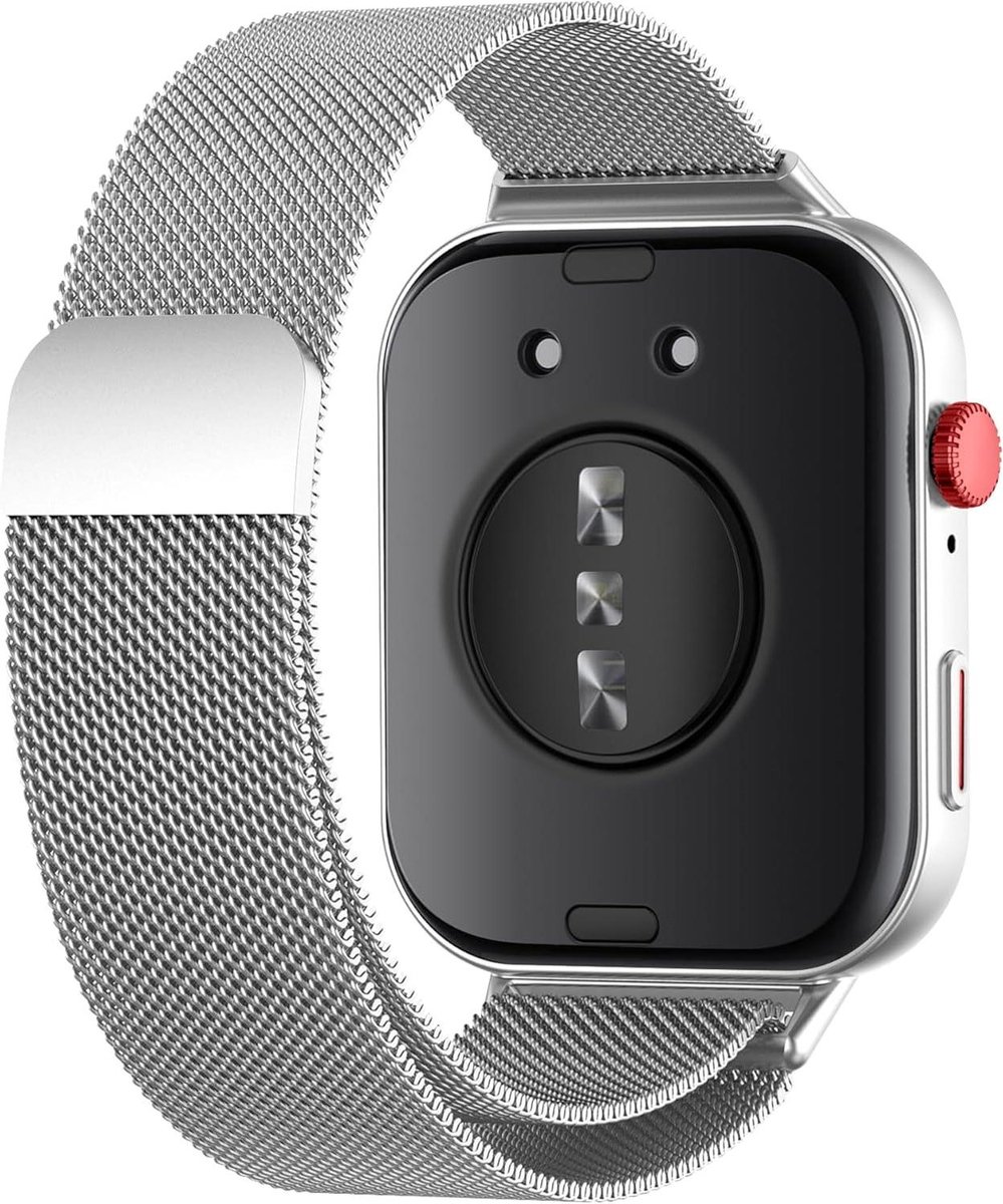 Allecto plus - Roestvrij stalen armband voor Huawei Watch Fit 3 - Milanese lus - Magnetische horlogeband