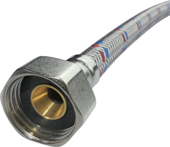 AERZETIX - Set van 2 - aansluitslang - 800 mm - 1/2 vrouwelijk/vrouwelijk - waterkraan sanitair mengkraan keuken badkamer - C50985