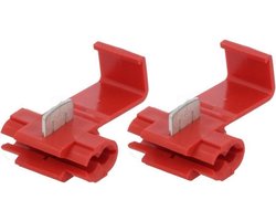 TLVX Draadconnectors – Geïsoleerde Kabelverbinders – Draad Aftak klem – Draden connecten – Draad Splitsen - Wire Connection – Eenvoudig kabel aftakken zonder in de draad te knippen – 2 stuks