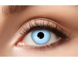 Eyecatcher Lichtblauwe Kleurlenzen – Weeklenzen Zonder Sterkte – Voor Vampiers, Geesten & IJzige Blikken – Halloween Cosplay