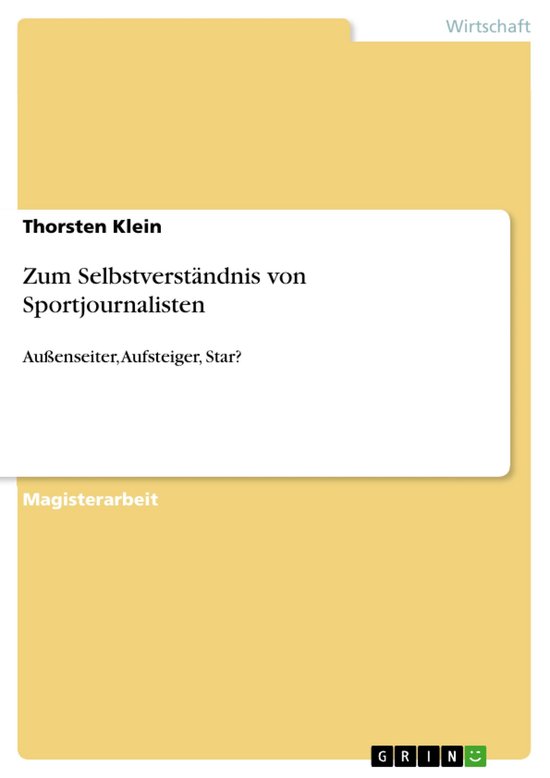 Zum Selbstverständnis von Sportjournalisten - cover