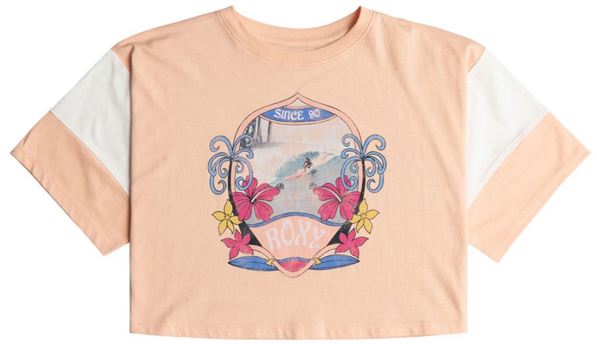 Roxy Lets Get Itstab T-shirt Met Korte Mouwen 6 Years Meisje Peach Parfait
