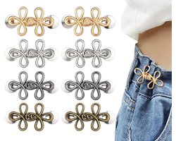 Broekverkleiner - 8 Stuks - Taille Spanner Set - Pins - Taille Extender - Spijkerbroek Verkortknopen - Verstelbare Knoop - Aanscherping Knop - Richter Knoppen - Herbruikbare - Broek taille versteviging - Voor losse jeans, broeken, rokken en mouwen