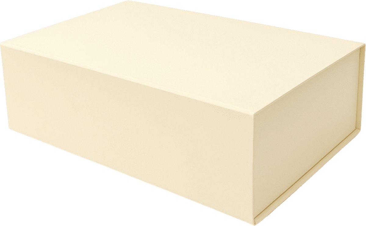 Geschenkdoos (2 Stuks) - Ivoor - 35x25x11 - Magnetisch - Opvouwbaar
