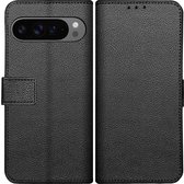 Cazy hoesje geschikt voor Google Pixel 10 Pro XL Hoesje met Pasjeshouder - Bookcase Classic - Zwart