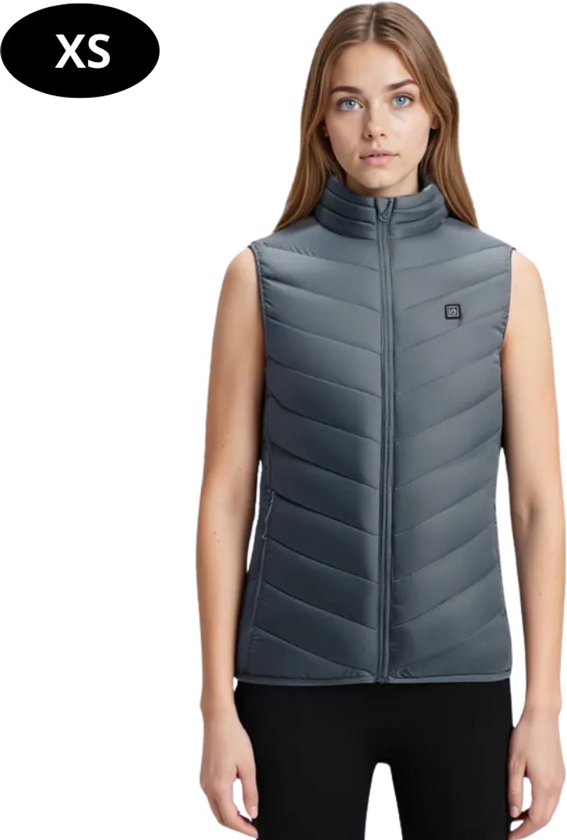 Bovista Verwarmde Bodywarmer Heated Vest Elektrische Bodywarmer Extra Warm Water Afstotend Oplaadbaar Dames Grijs