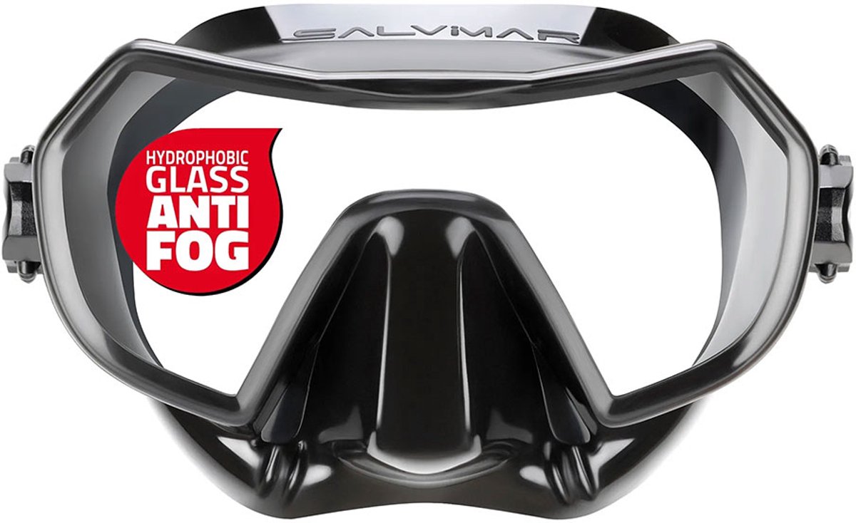 Salvimar Endless Anti Fog Speervissen Masker Zwart Man,Vrouw