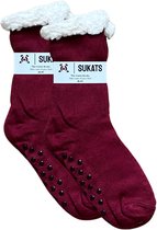 Sukats® Huissokken - Homesocks - Maat 36-41 - Dames Huissokken - Antislip Sokken - Fluffy Sokken - Slofsokken - Variant 152 - Meerdere Maten en Varianten - Kerstsokken