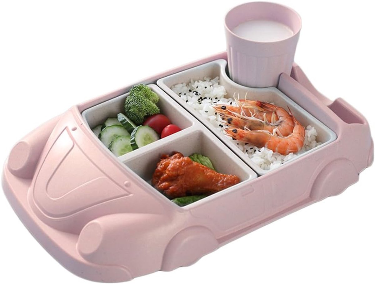 Cuhostki-1pc-Baby-Cutlery-Bamboo-Fiber-Nordic-Pink-Non-Slip