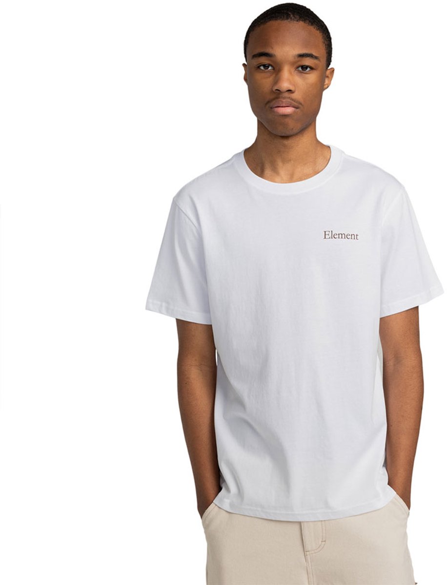 Element Sbxe Nest T-shirt Met Korte Mouwen M Man Wit