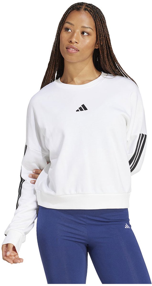 Adidas Essentials 3 Stripes French Terry Sweatshirt L Vrouw Zwart