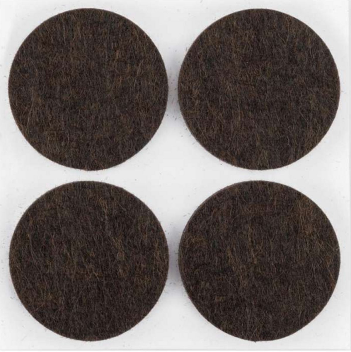 Zelfklevende viltjes rond – Donkerbruin – 40 mm – 4 stuks