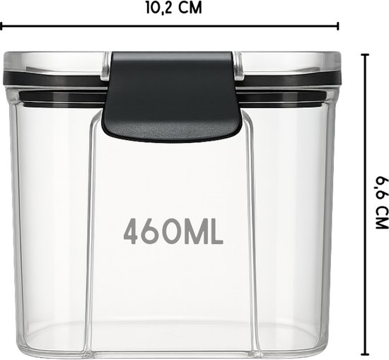 Sisty Organizing Transparante opbergbakjes - 460 ml - Set van 10