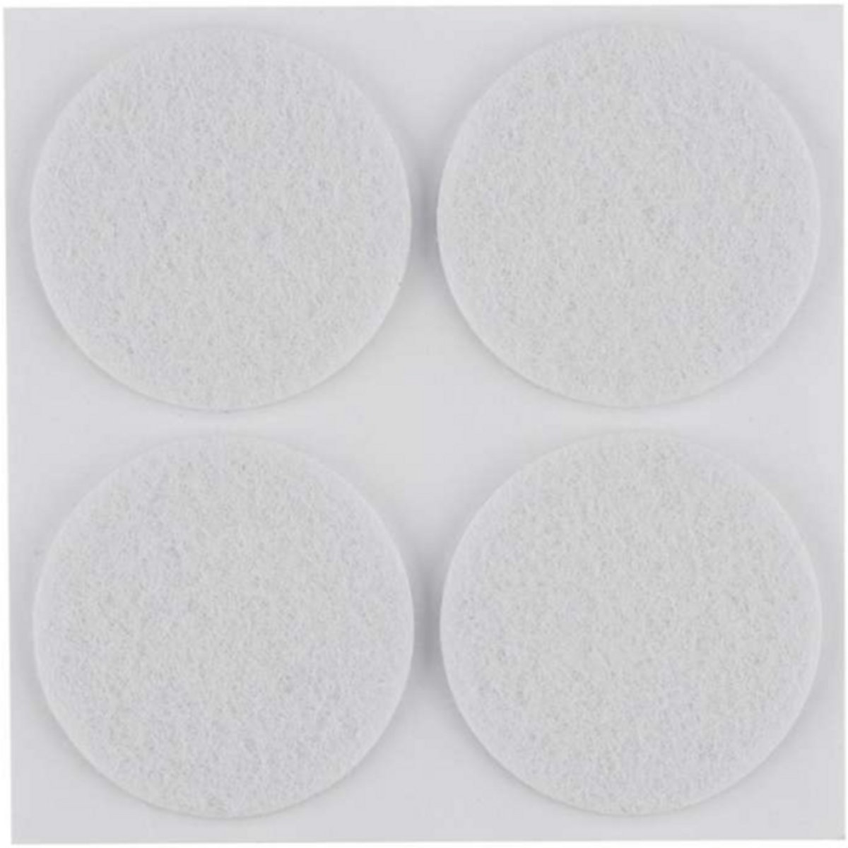 Zelfklevende viltjes rond – Wit – 40 mm – 4 stuks
