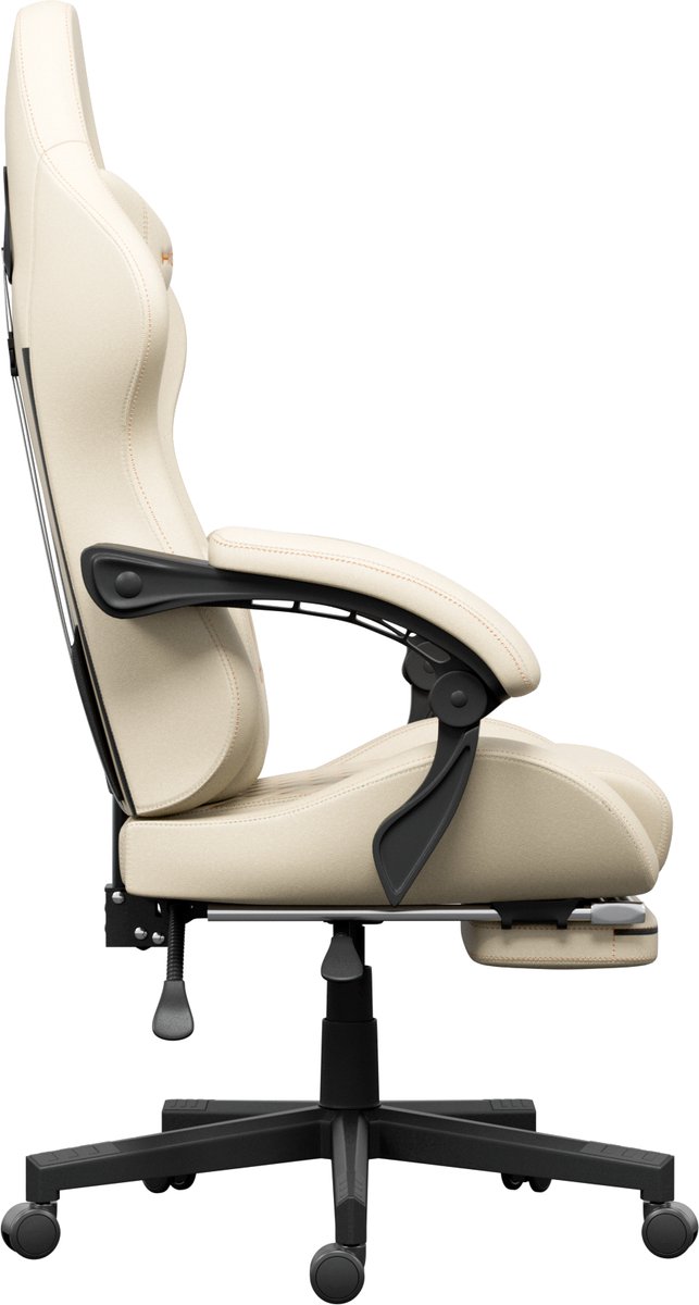Afbeelding 2 van Gaming stoel - Gamestoel - Gaming Chair - Game stoel - Ergonomische - HICON® - Vittoria - Wit