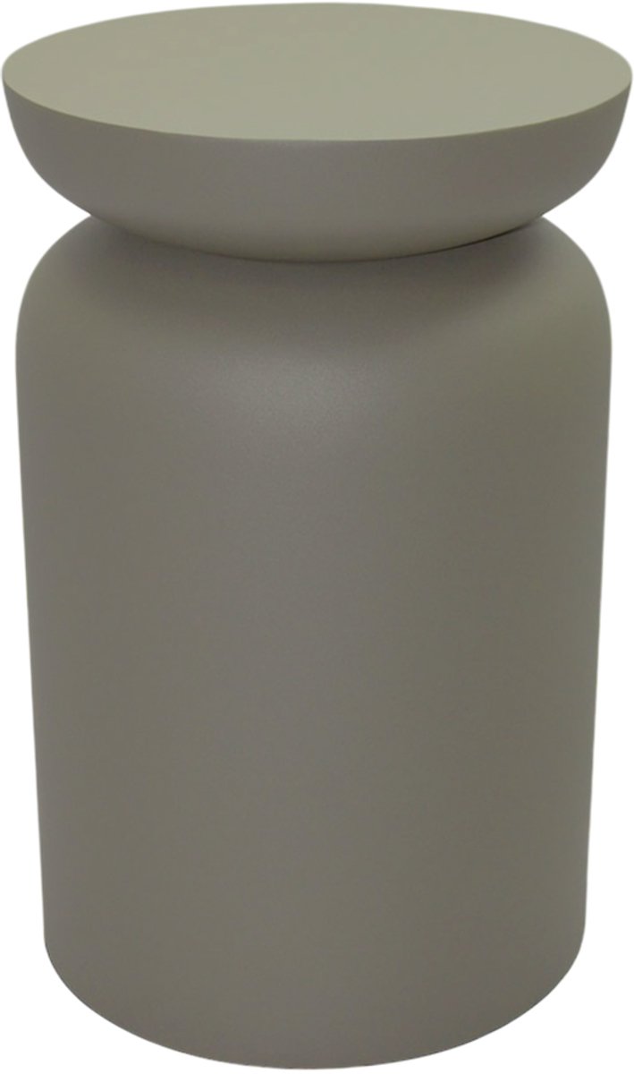 by Mooss - Paudar - Olive - Bijzettafel - Kruk - Gepoedercoat - Metaal - Ã˜ 30 cm - 46 cm - Olijf