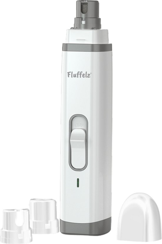 Limes à ongles électrique Fluffelz® pour Chiens – Ultra silencieuse – Sans fil et rechargeable par USB – Avec tête Diamant – Wit