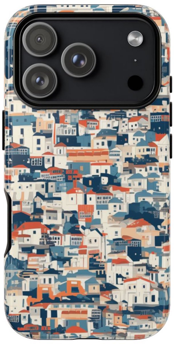Dichtbebouwde Stadswoningen Patroon – Telefoonhoesje Geschikt voor iPhone 17 Pro