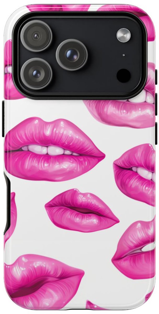 Opvallend Roze Lippenpatroon – Telefoonhoesje Geschikt voor iPhone 17 Pro