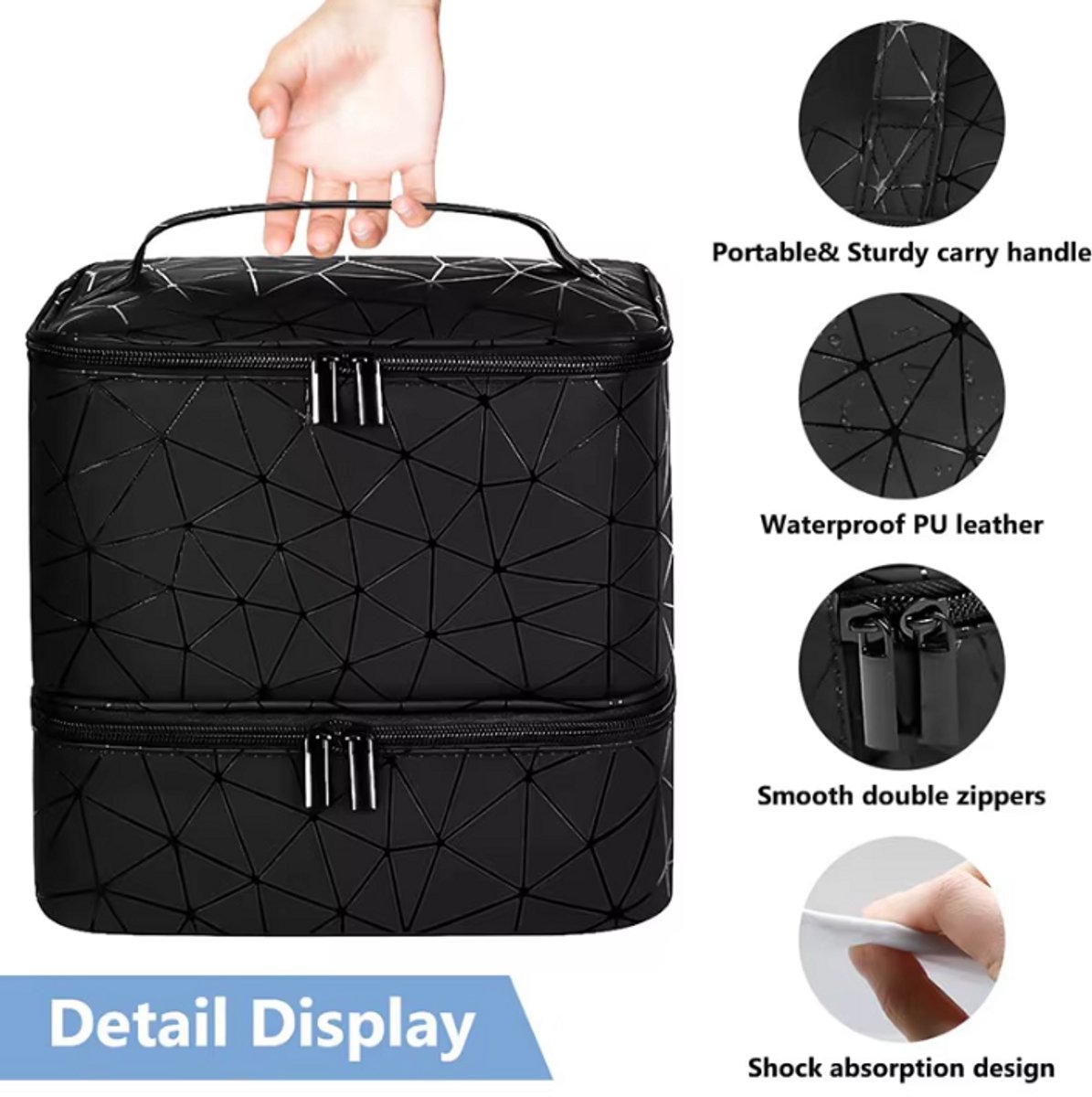 Nagelstyliste nagellak koffer organizer – nagelkoffer opberger tas voor uv lamp gelnagels - nail art opbergen - Sinterklaas - Kerst - Sinterklaas Cadeau - Kerst Cadeau