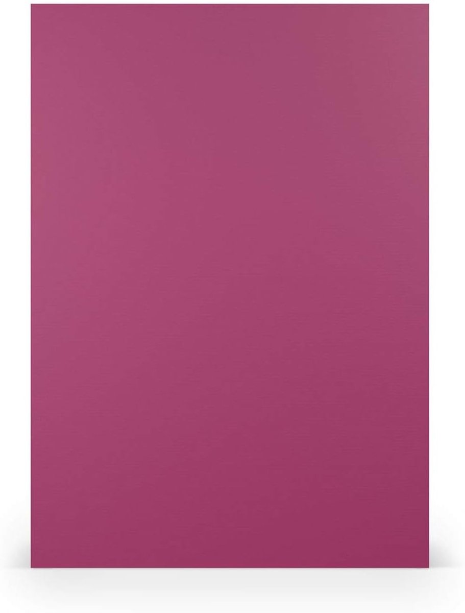 Paperado 50 vellen,papier DIN A4, 160 g/m², 29,7 x 21 cm, voor schilderen, knutselen en printen, amarena geribbeld