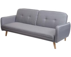 Slaapbank MCW-J18, bank uitklapbare slaapbank logeerbed, slaapfunctie stof/textiel 185cm ~ grijs