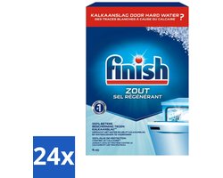 24 x Finish Vaatwasmachine Zout 4 kg - Vaatwasmachine Zout - Kalk Verwijderaar - Vaatwasser Reiniging - Vaatwasser Onderhoud - Anti-kalk