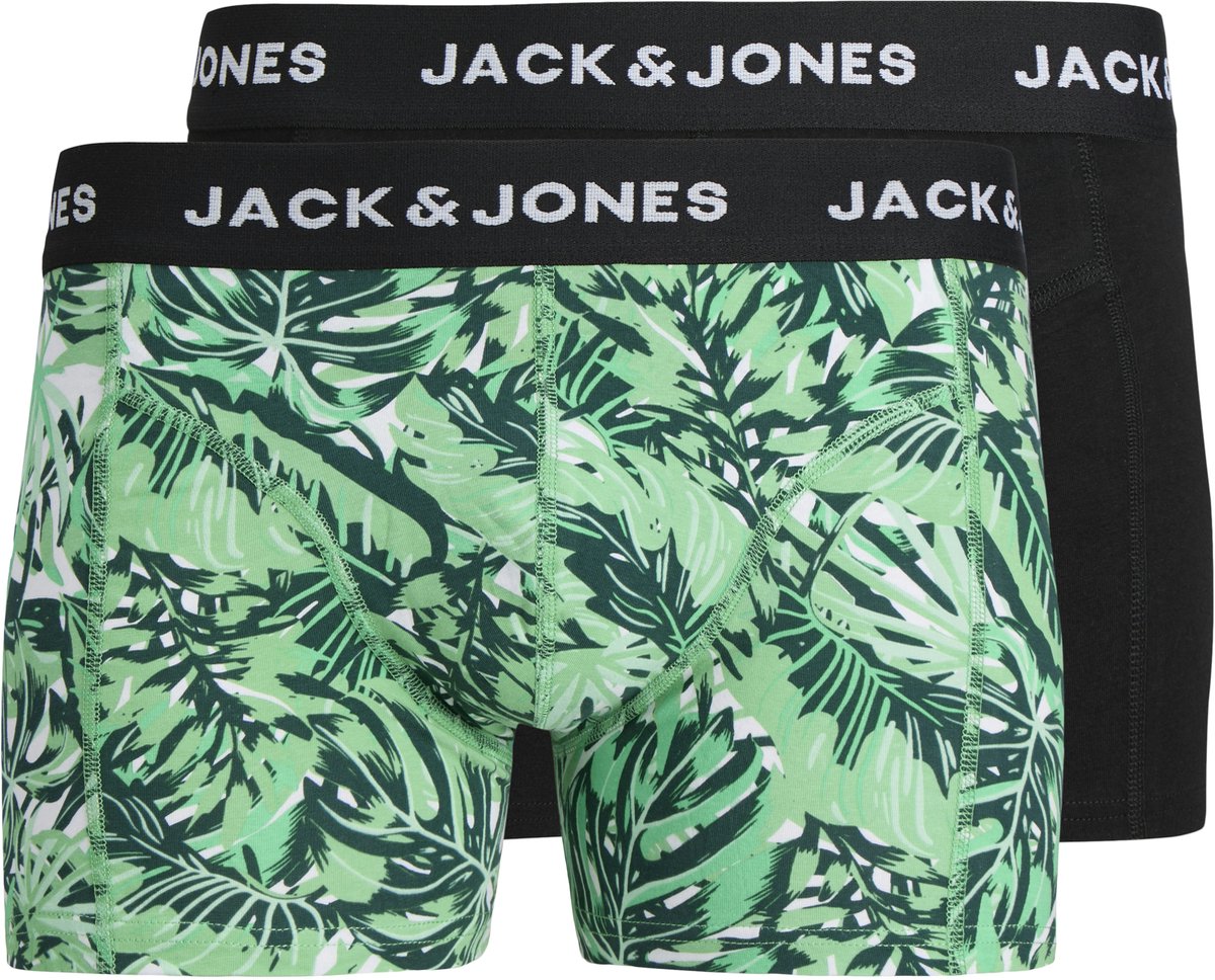 Jack & Jones 2-pack heren boxershorts groen zwart - Maat M