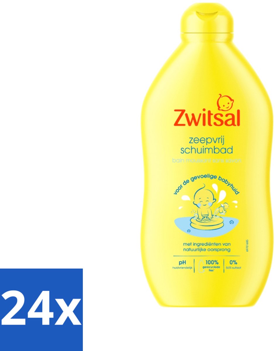 Image of 24 x Zwitsal Zeepvrij Schuimbad 400 ml - Babybad - Babyhuid - Gevoelige Huid - Babyzeep - Schuimbad