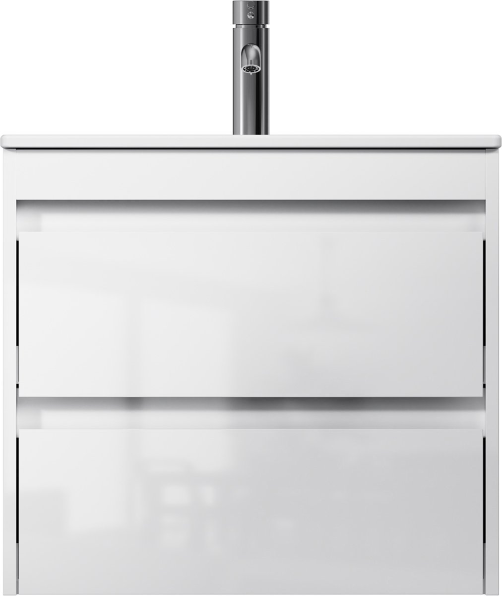 AM.PM Spike - Badkamermeubel met wastafel - 60 cm - 2 lades - Wastafelonderkasten - Plat Pakket