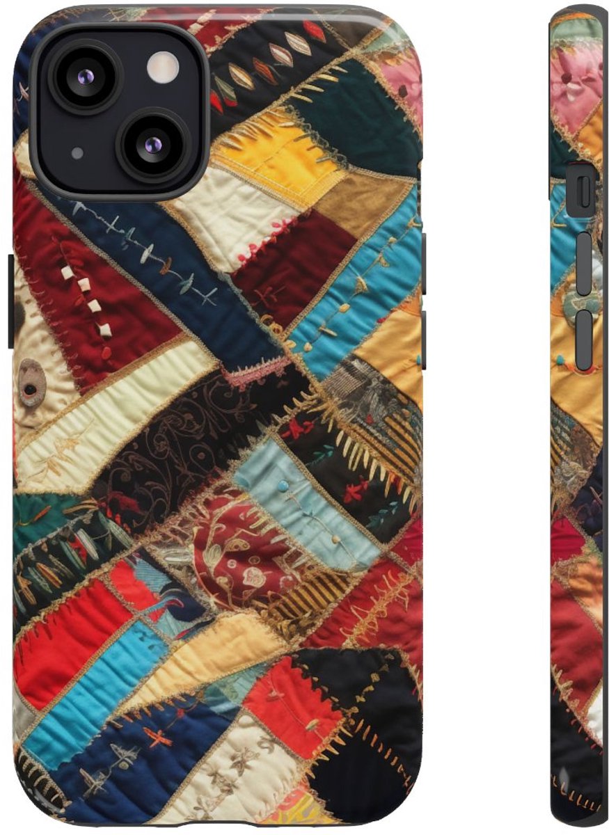 Kleurrijk Patchwork Quilt Design – Telefoonhoesje Geschikt voor iPhone 13