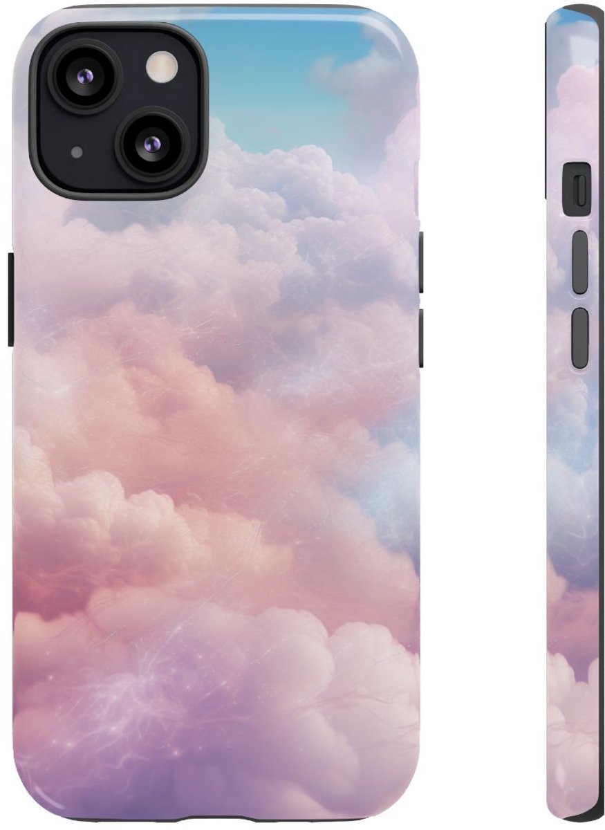 Pastelkleurige Dromerige Wolken – Telefoonhoesje Geschikt voor iPhone 13