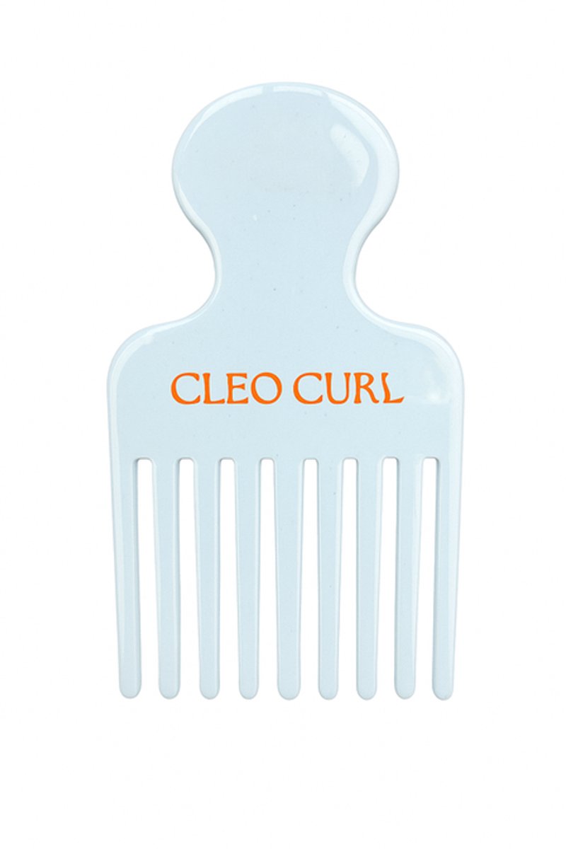 Cleo Curl Hair Pick - Blauw - Styling Kam – Brede Kapper Kam – Haarstyling – Unisex Haaraccessoire – Anti-Klit – Geschikt voor Alle Haartypes