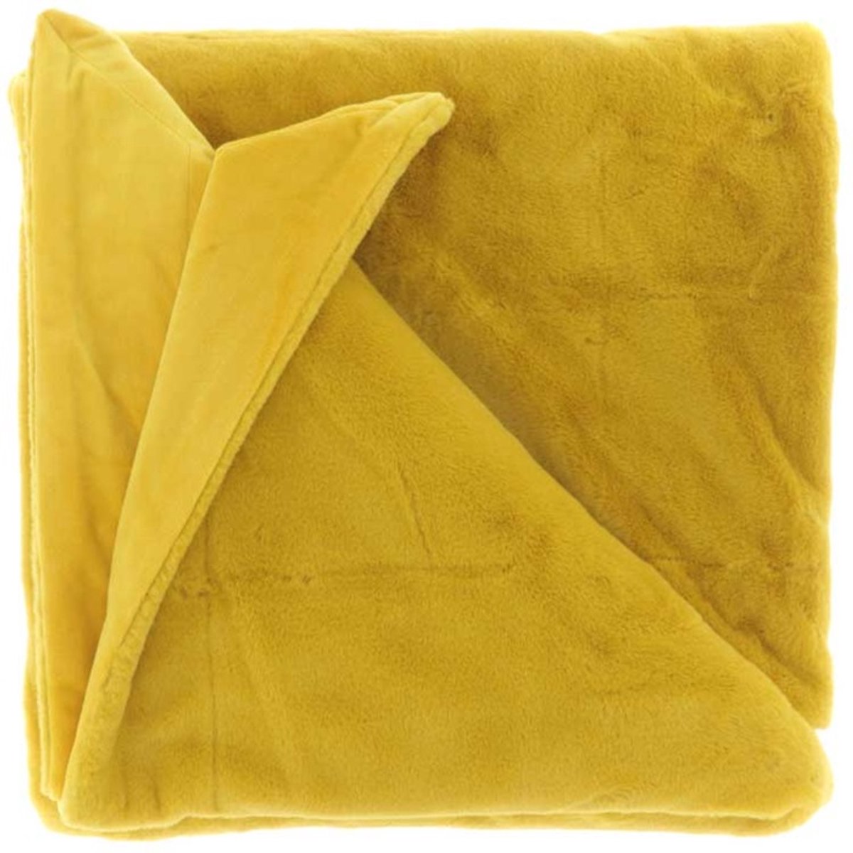 Unique Living Plaid Klaas 150x200cm bamboo yellow Geel