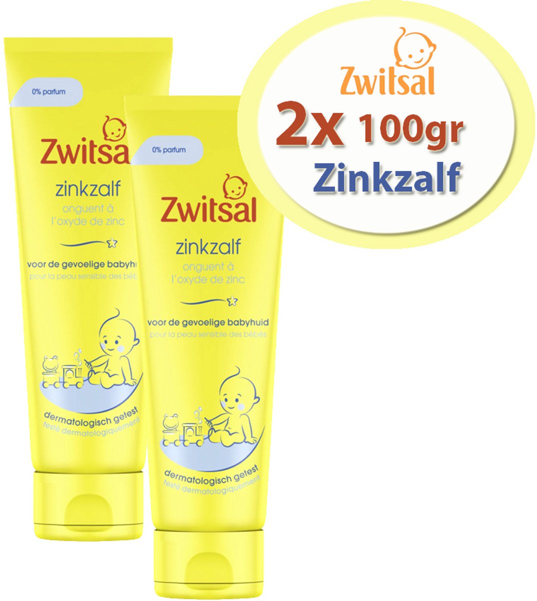 Zwitsal Baby Zinkzalf - 2 x 100 ml - Voordeelverpakking