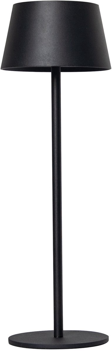 OMNIEXA Tafellamp – Matzwart – Draadloos & Dimmen via Touch – 3 Lichtstanden – Design Aluminium - Zwart