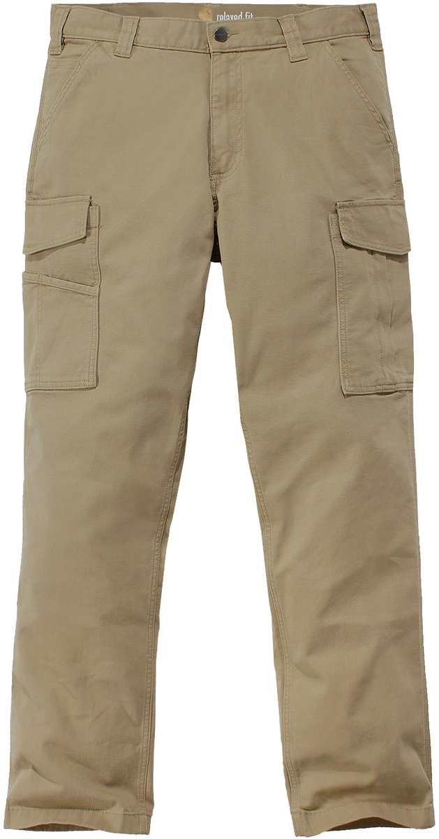 Carhartt Herenbroek Rugged Flex Rigby Cargo Pant donkerkaki